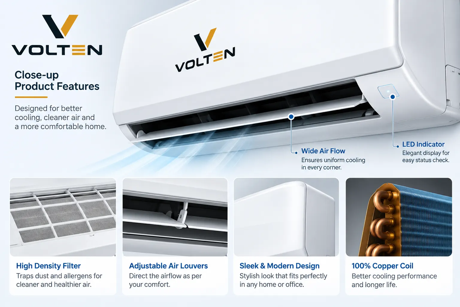 Volten AC Split Front Side